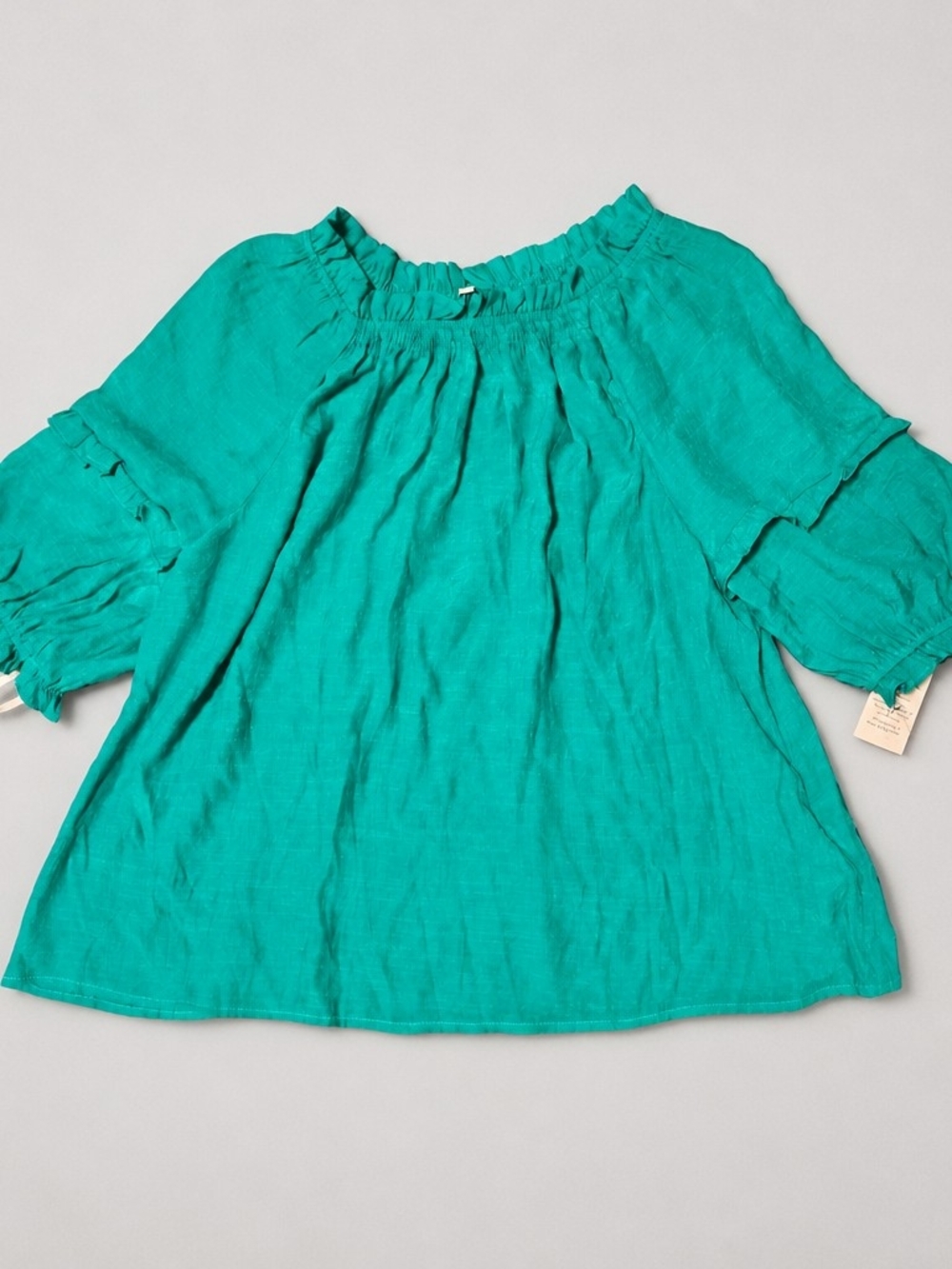 🌞Nanette Lepore Teal Peasant Tunic NWT